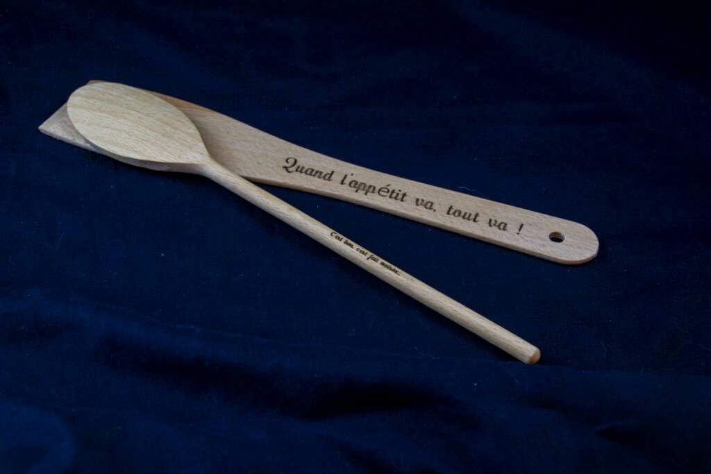 Couvert en Bois Personnalisable pour Salades et Crudités