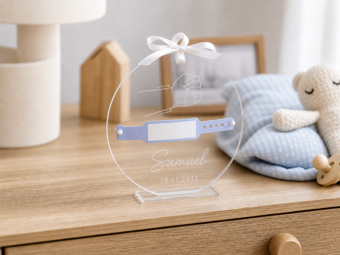 Porte-bracelet de naissance personnalisé