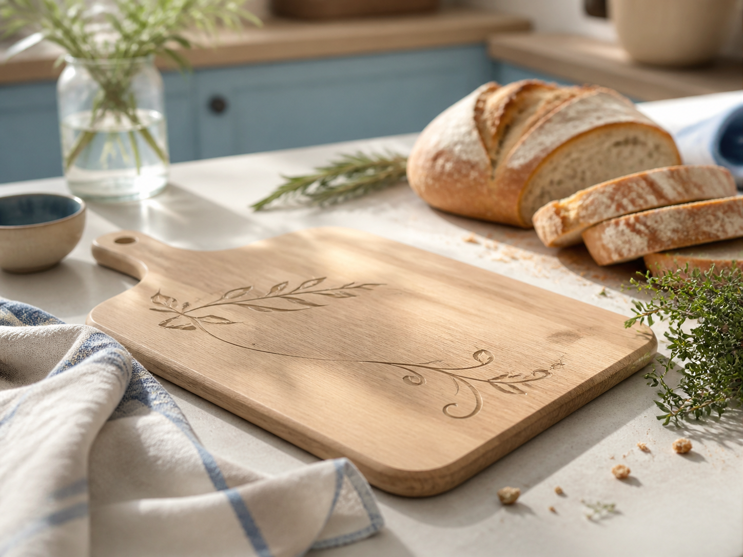 Planche à découper en bois gravée et personnalisée